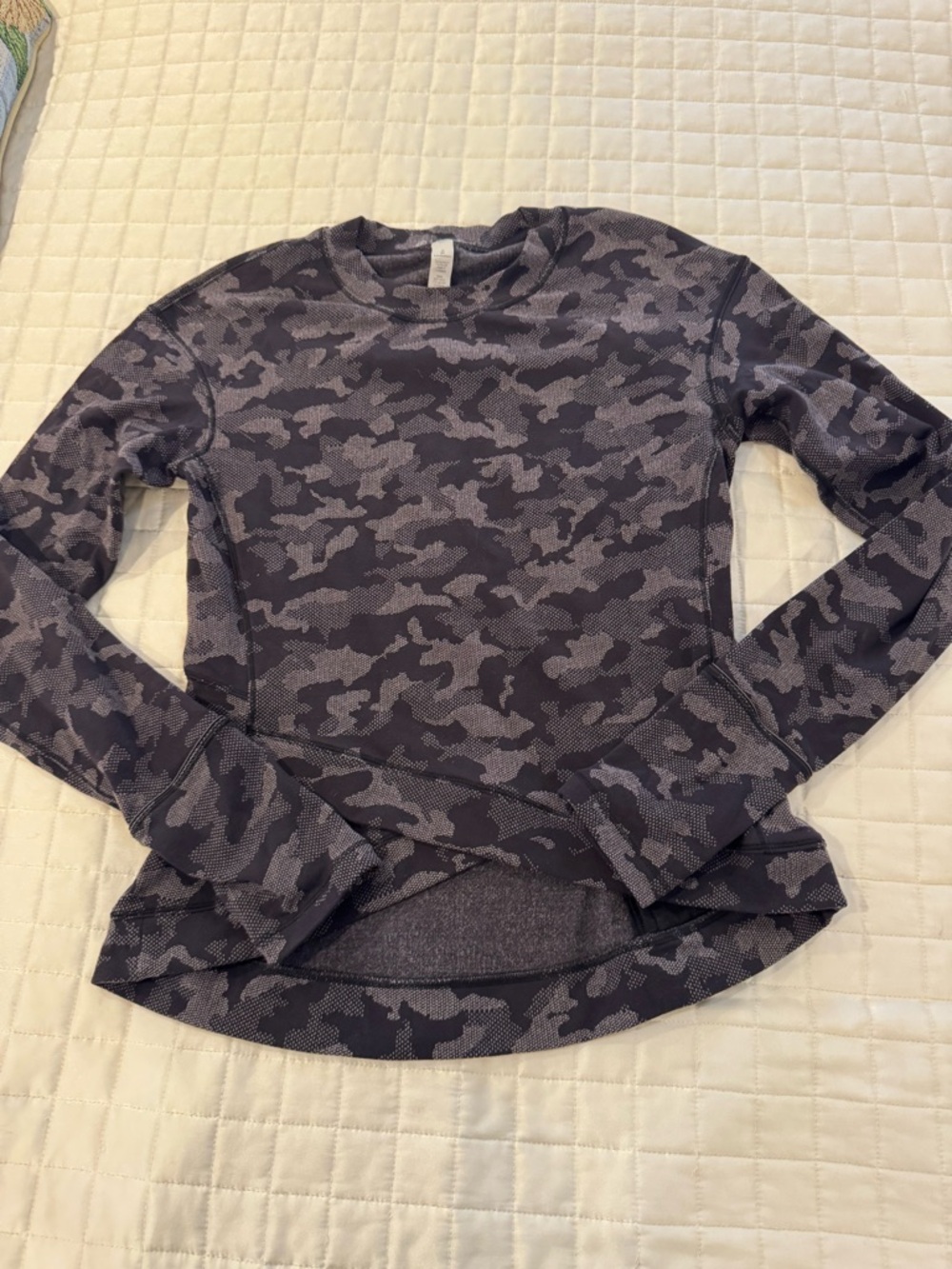 lululemon athletica Camo Long Sleeve Top - Gray & Black